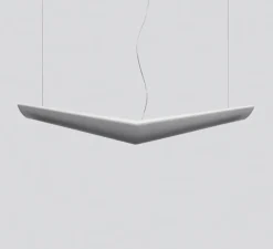 Suspension, Mouette, symétrique, non variable, blanc, IP40-20, LED, 3000K, 6107lm, L135cm, H21cm - Artemide