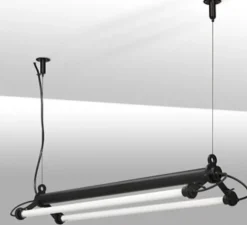 Suspension, Mr. Tubes, LED, noir, L96,6cm, H15,8cm, LED, 2700K, 1300lm - TONONE