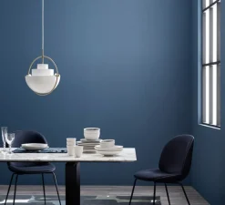 Suspension, Multi-Lite Large, blanc finition laiton, Ø36cm, H42cm - Gubi