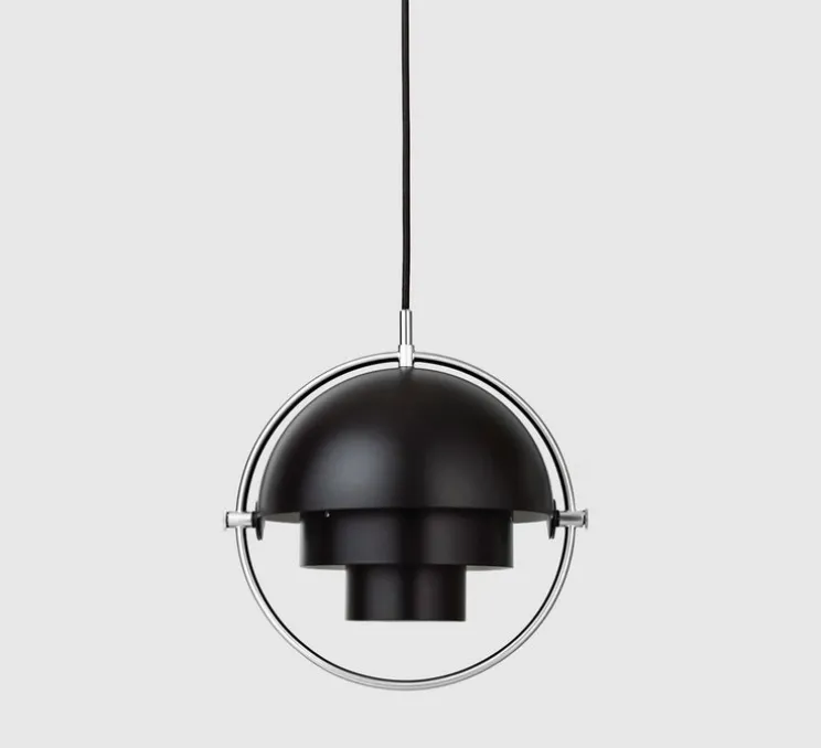 Suspension, Multi-Lite Small, noir, chrome, Ø25,5cm, H28cm - Gubi
