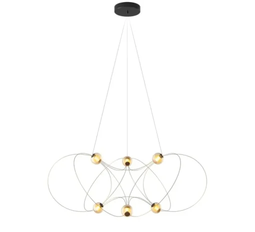 Suspension, Munari 6, or, LED, dim, 2400K, 3840 lm, Ø120cm, H45cm - DCW éditions Paris