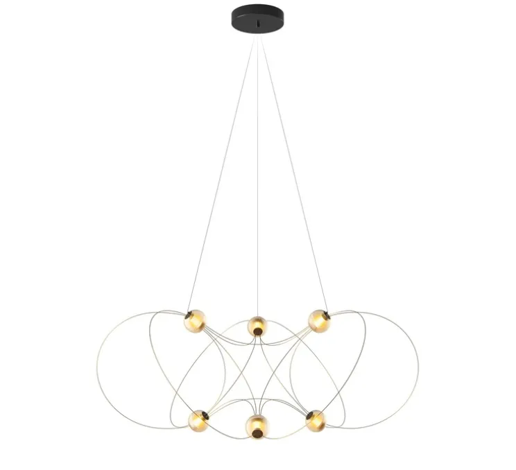 Suspension, Munari 6, or, LED, dim, 2400K, 3840 lm, Ø120cm, H45cm - DCW éditions Paris