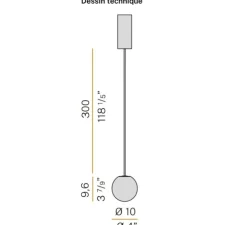 Suspension, Murané avec rosace, structure champagne, verre bronze, LED, 2700K, 120 lm, Ø10cm, H9,6cm - Panzeri