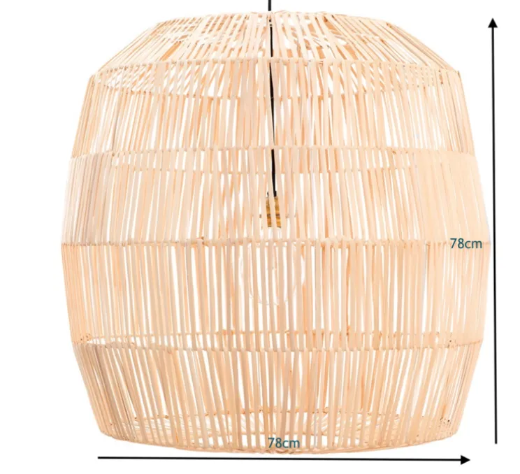 Suspension, Nama 5, naturel, Ø78cm, H78cm - Ay Illuminate
