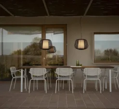 Suspension, Nara, rouille, IP65, Ø46cm, H35cm - Faro