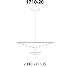Suspension, Narciso, or mat, LED, dim, 3000K, 1500 lm, Ø110cm, H135cm - Penta