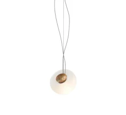 Suspension, Nautico, câble gris, blanc et laiton, Ø23cm, H15,5cm - Nordic Tales