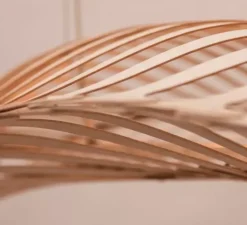 Suspension, Navicula Medium, naturel, LED, dim, 2700K, L195cm, H38cm - David Trubridge