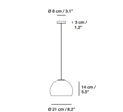 Suspension, Neil 21, albâtre, câble noir et rosace nickel mat, LED, 2700K, 654lm, Ø21cm, H14cm - Carpyen