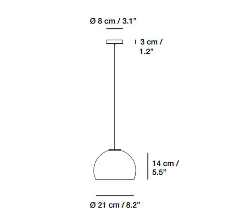 Suspension, Neil 21, albâtre, câble noir et rosace nickel mat, LED, 2700K, 654lm, Ø21cm, H14cm - Carpyen