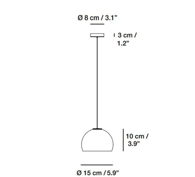 Suspension, Neil 15, albâtre, câble et rosace or satiné, LED, 2700K, 654lm, Ø15cm, H10cm - Carpyen