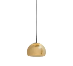Suspension, Neil 11, albâtre, câble noir et rosace nickel mat, LED, 2700K, 654lm, Ø11cm, H7,2cm - Carpyen