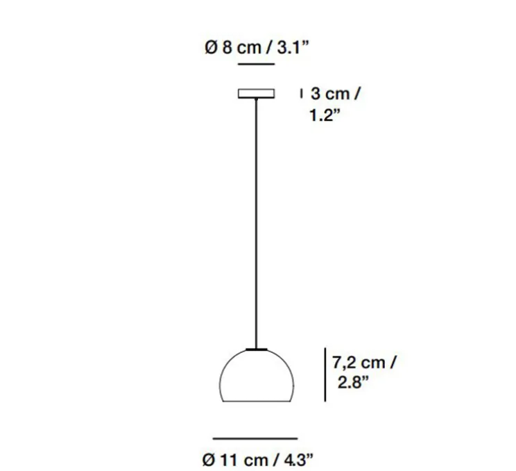 Suspension, Neil 11, albâtre, câble noir et rosace nickel mat, LED, 2700K, 654lm, Ø11cm, H7,2cm - Carpyen