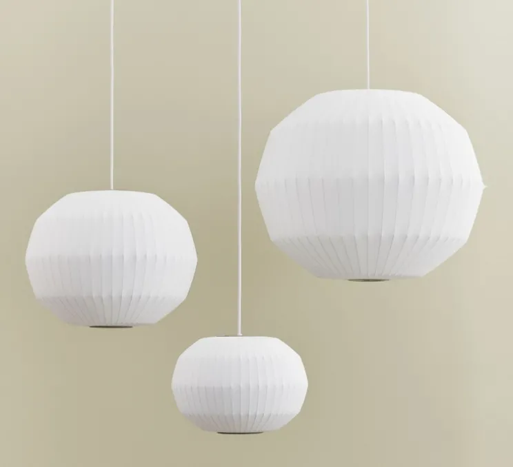 Suspension, Nelson Angled sphere Bubble M, blanc cassé, Ø49,5cm, H38,5cm - HAY