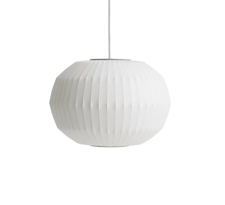 Suspension, Nelson Angled sphere Bubble S, blanc cassé, L36cm, H24cm - HAY