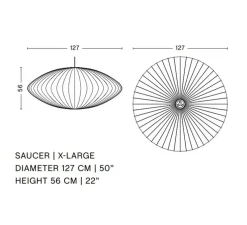 Suspension, Nelson Saucer Bubble X-Large, blanc cassé, Ø127cm, H56cm - HAY