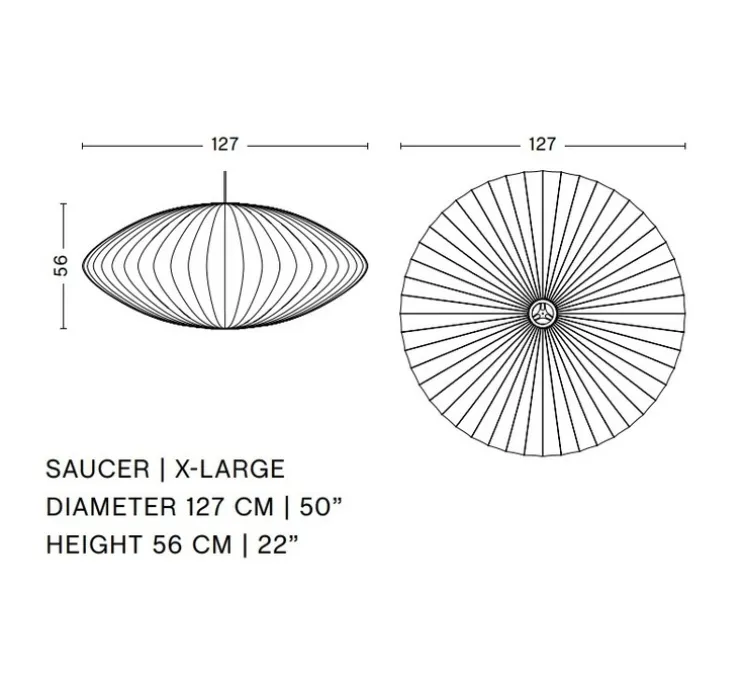 Suspension, Nelson Saucer Bubble X-Large, blanc cassé, Ø127cm, H56cm - HAY