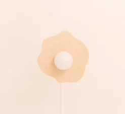 Suspension, Nenuphar petit, bois naturel, Ø35cm, H1,5cm - Little Anana