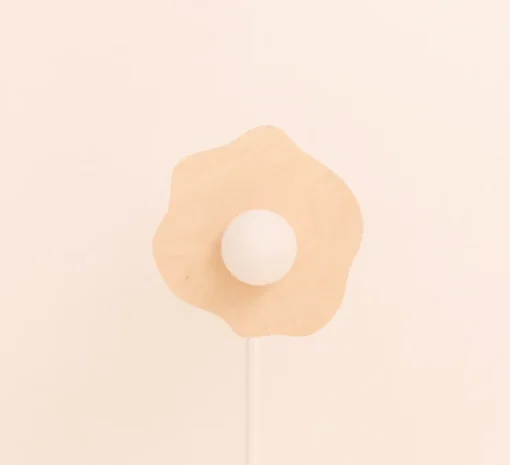 Suspension, Nenuphar petit, bois naturel, Ø35cm, H1,5cm - Little Anana