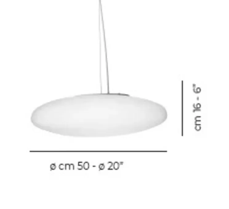 Suspension, Neochic SP G, blanc, Ø50cm, H16cm - Vistosi