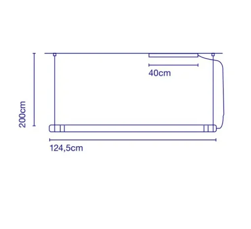 Suspension, Neon de Luz, aluminium, non variable, LED, 3000K, 3020lm, L124,5cm, H5cm - Marset