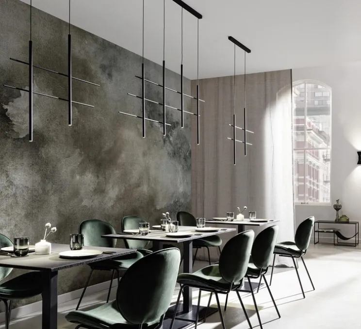 Suspension, Net 4.0, noir, LED, dim, 2700K, 1000 lm, L132,5cm, H70cm - Wever&Ducré