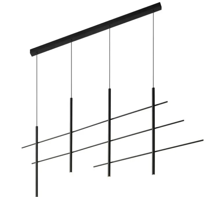 Suspension, Net 4.0, noir, LED, dim, 2700K, 1000 lm, L132,5cm, H70cm - Wever&Ducré