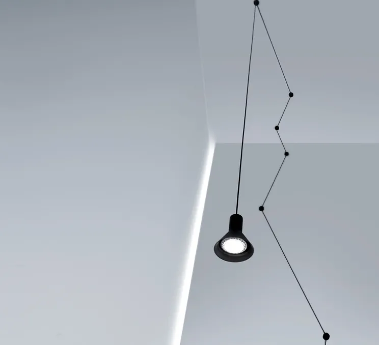 Suspension, Neuro, noir mat, Ø13,5cm, H15cm - Davide Groppi