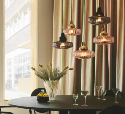 Suspension, New Wave Optic, rose, Ø26cm, H21cm - Design by us