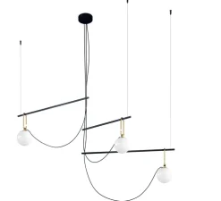 Suspension, NH S3, blanc, laiton, noir, L117,5cm, H67,2cm - Artemide