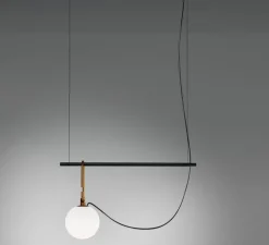 Suspension, NH S1, blanc, laiton, noir, L58cm, H32,2cm - Artemide