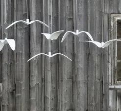 Suspension, Night Birds, blanc et argent, LED, GU10, 2700K, 336lm, ø59 cm, H17 cm - Brokis