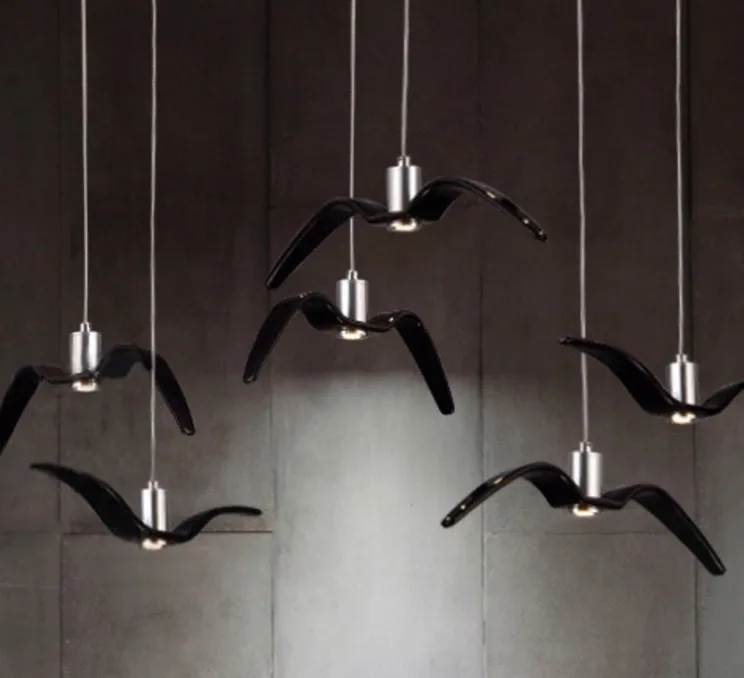 Suspension, Night Birds, noir, LED, ø78cm, H12cm - Brokis