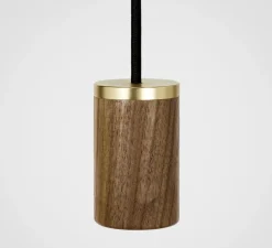 Suspension, Nine pendant + Voronoi II, noyer, 2200K, 150lm, dim, Ø5cm, H500cm maximum- Tala