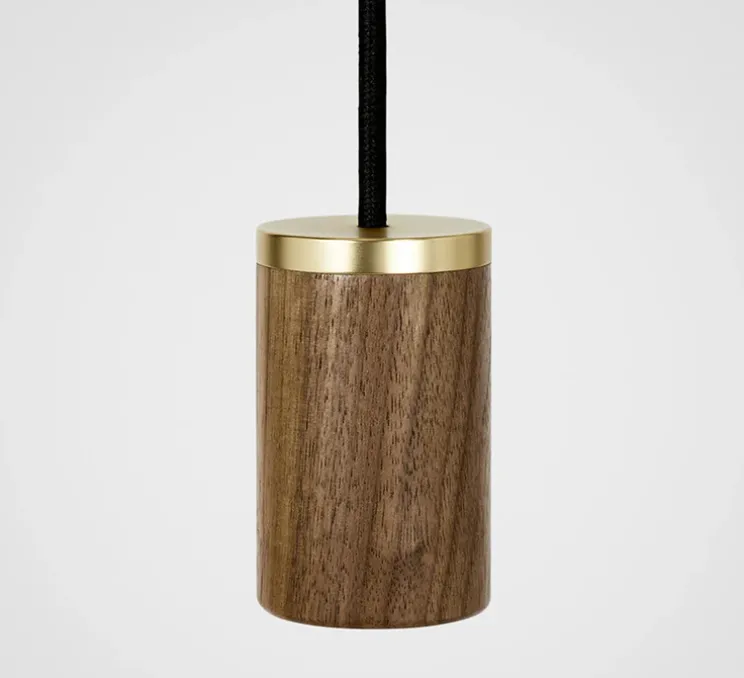 Suspension, Nine pendant + Voronoi II, noyer, 2200K, 150lm, dim, Ø5cm, H500cm maximum- Tala