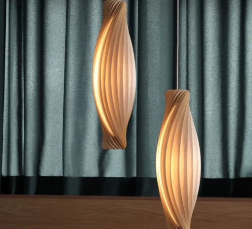 Suspension, No.111, bouleau naturel, Ø20cm, H72cm - Tom Rossau