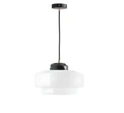 Suspension, noir et blanc, Ø30cm, H10cm - Zangra