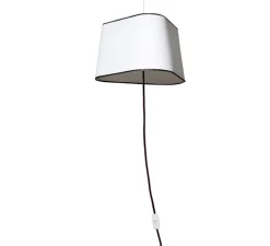 Suspension, Nomade Moyen Nuage , blanc, bordure noire, Ø32cm, H19cm - Designheure