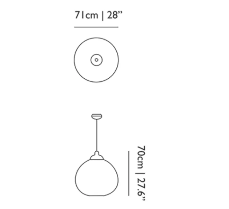 Suspension, Non Random, Medium, blanc, Ø71cm, H70cm - Moooi