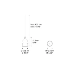 Suspension, Nostalgia small sans rosace, chrome & fumé, LED, dim, 2700K, 1280 lm, Ø12,5cm, H21,5cm - Lodes