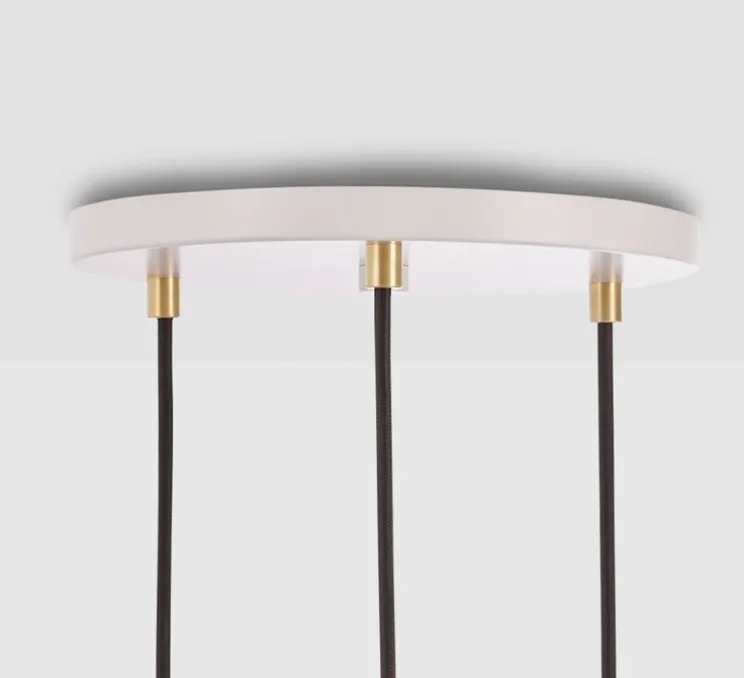 Suspension, Oak Triple, Voronoi II, bois, blanc, IP54, Ø25cm, Hcm - Tala