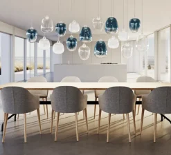 Suspension, Oblo Medium sans rosace, transparent, LED, dim, 2700K, 1280 lm, Ø20,6cm, H29,6cm - Lodes