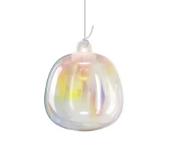 Suspension, Oblo Smallsans rosace, arc-en-ciel, LED, dim, 2700K, 1280 lm, Ø21cm, H24,3cm - Lodes