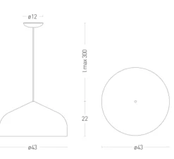 Suspension, Odile M, vert, Ø43cm, H22cm - LUMEN CENTER ITALIA
