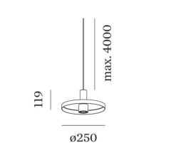Suspension, Odrey 1.2, noir, Ø25cm, H11,9cm - Wever&Ducré