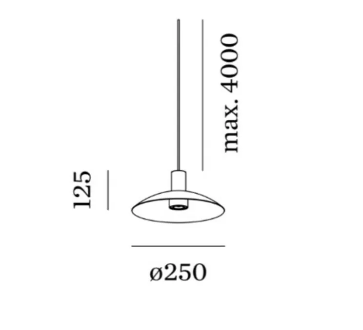 Suspension, Odrey 1.8, or, Ø25cm, H12,5cm - Wever & Ducré