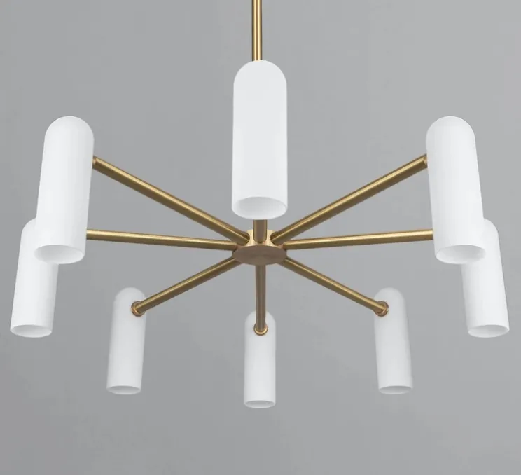 Suspension, Odyssey Round MD, Laiton laqué bruni, verre mat, Ø119,7cm, H41,6cm - Schwung