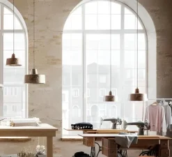 Suspension, Officina 268.06.FF, fer antique, Ø40cm, H25,5cm - Il Fanale