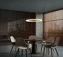 Suspension, Oh! Line, blanc ivoire, LED, 3000K, 2057lm, Ø60cm, H5cm - LZF