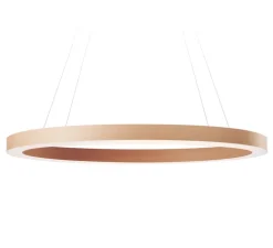 Suspension, Oh! Line, hêtre naturel, LED, 3000K, 2743lm, Ø80cm, H5cm - LZF
